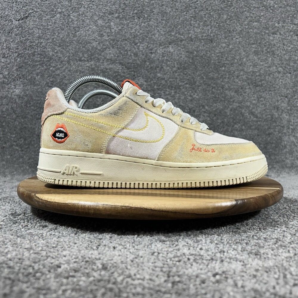 Nike Air Force 1 '07 Low Peace x Rock n Roll DQ7656-100 Womens Sz 9.5 Shoes Used